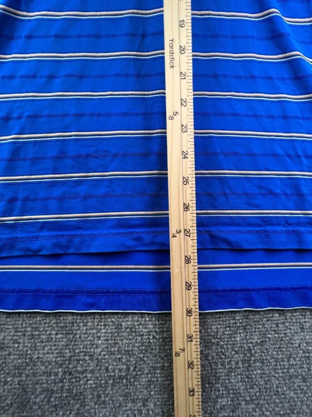 Adidas Climacool Blue Gold Striped Large Short Sleeve Polo Shirt Men’s Golf